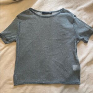 Blue Short Sleeve Top